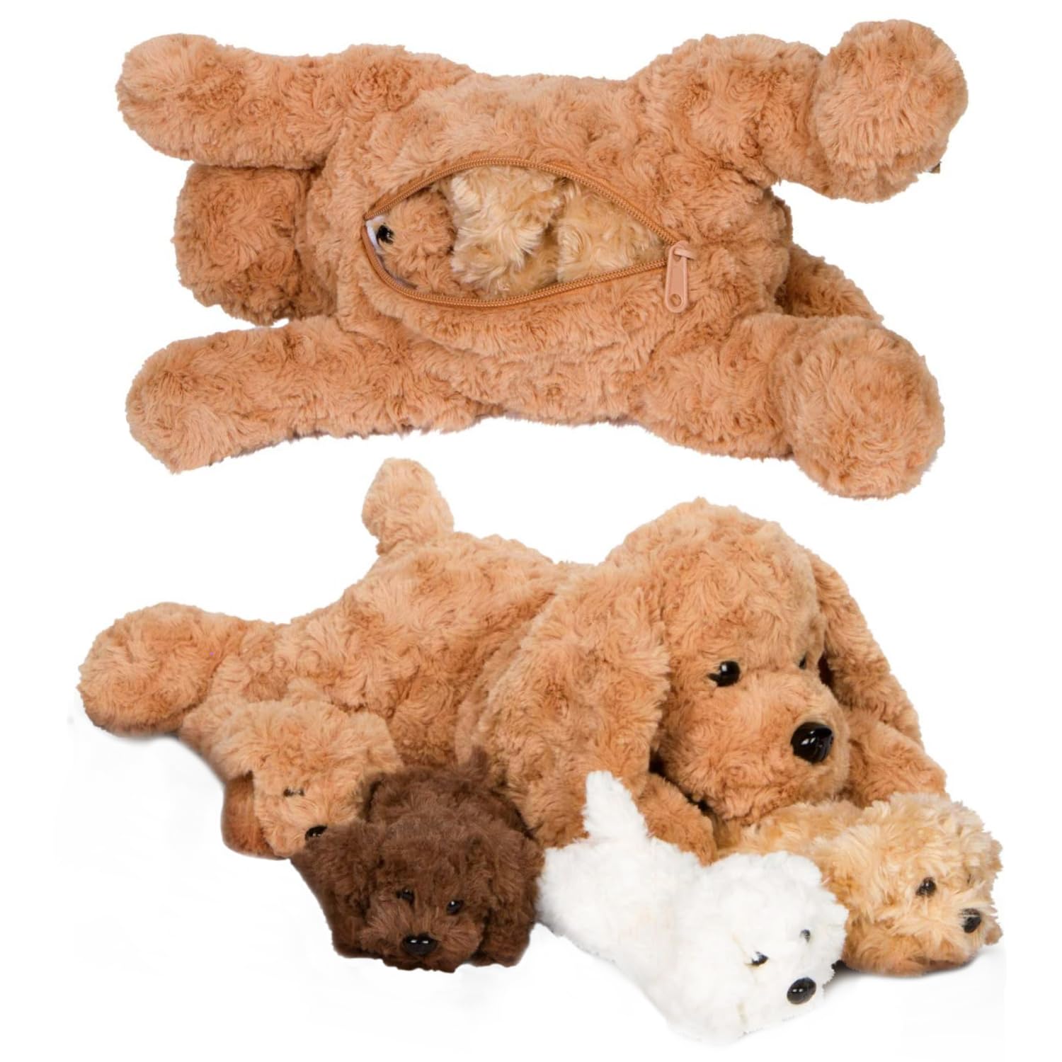 PixieCrush Adopt Me packaging image; unboxing a playful dog family set.