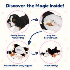 PixieCrush child playing with puppy toy demonstrates imaginative storytelling and companionship.