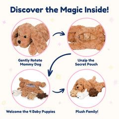 PixieCrush Puppy toy set as a charming bedroom decor accent for kids.