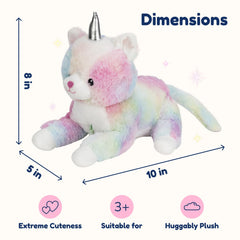 PixieCrush Unicorn Cat Plushie with ultra-soft fabric for cozy hugs