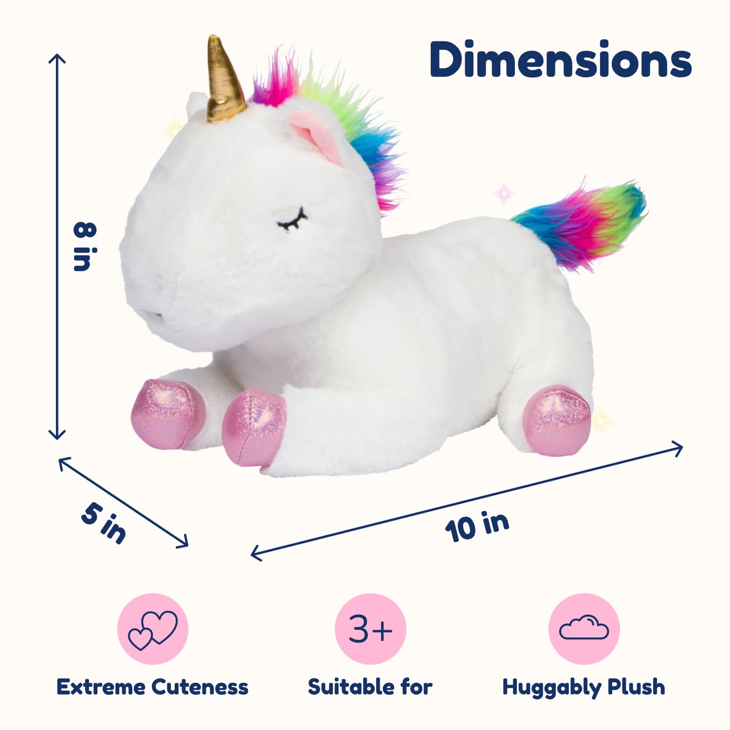 PixieCrush cuddly unicorn plush toy for kids' rooms and imaginative play.
