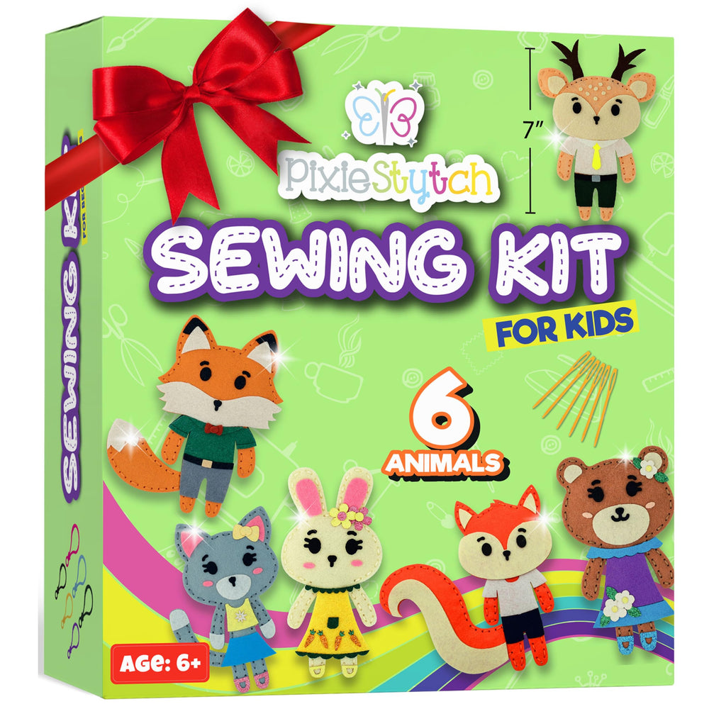 Pixiestytch sewing kit for kids unboxing showcases easy-start supplies for creative play