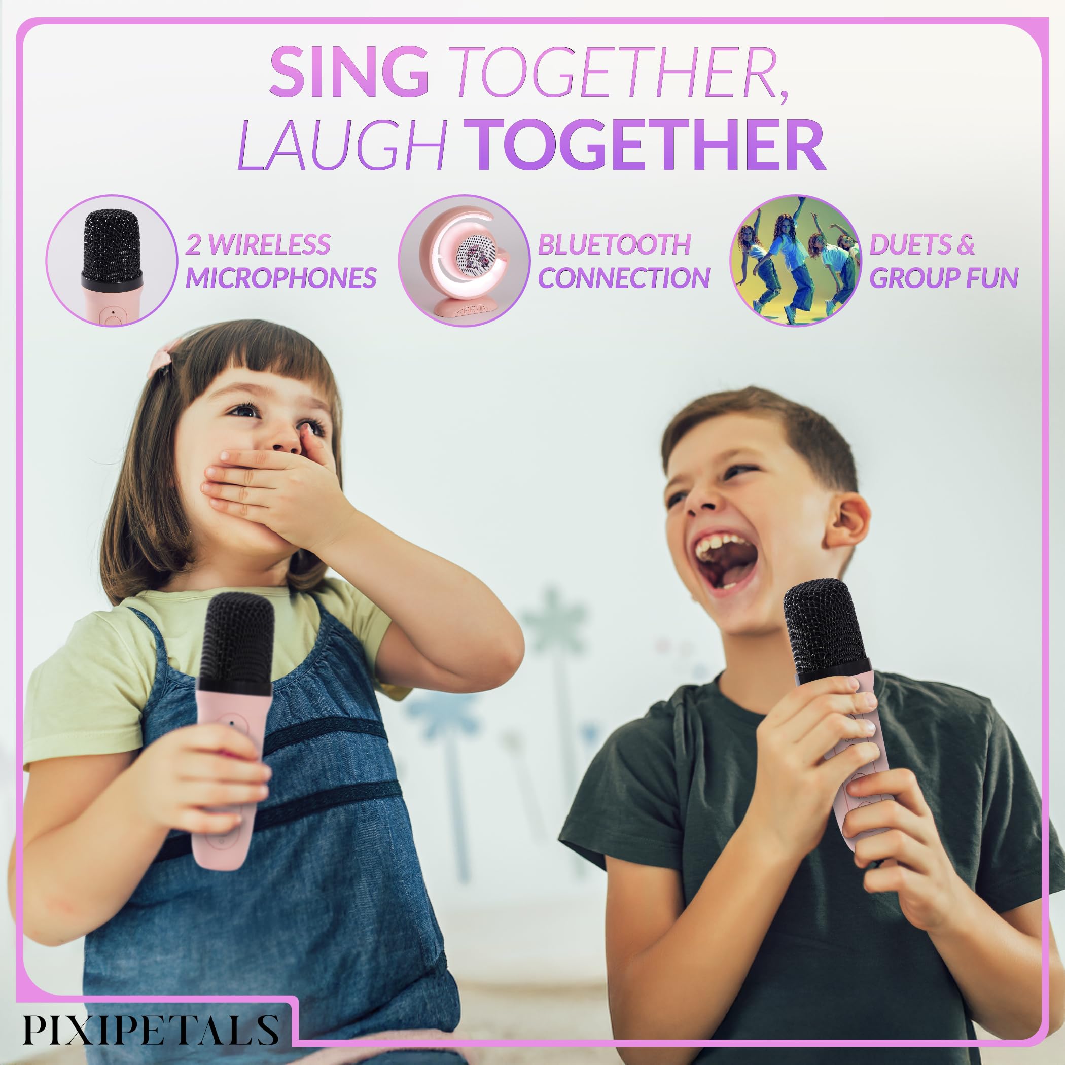 PixiPetals Bluetooth streaming from phone or tablet for favorite songs