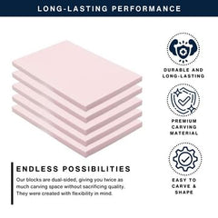Pixiss ready-cut rubber block mats ready to start block printing immediately.