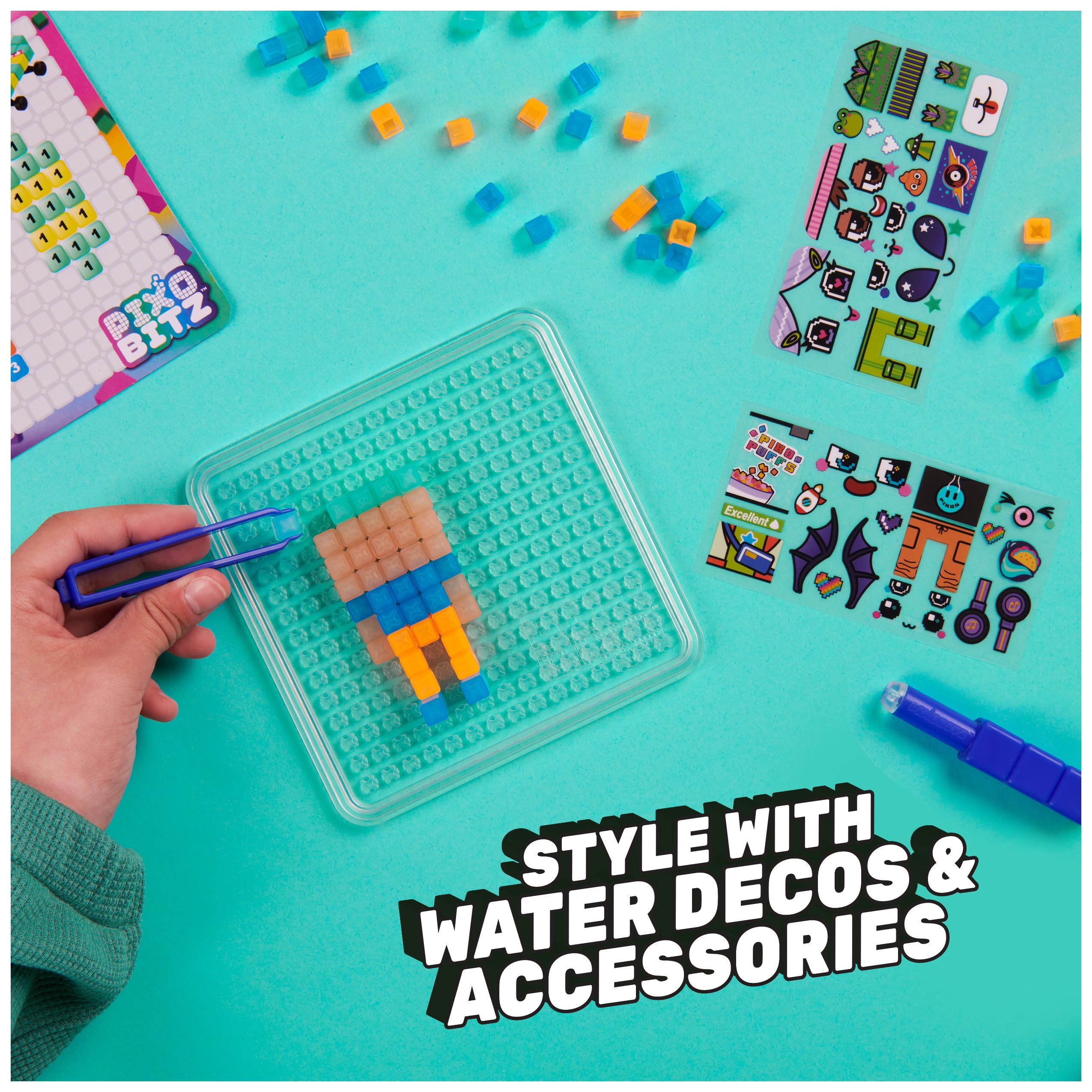 Pixobitz trays for layering ensure neat, stable designs.