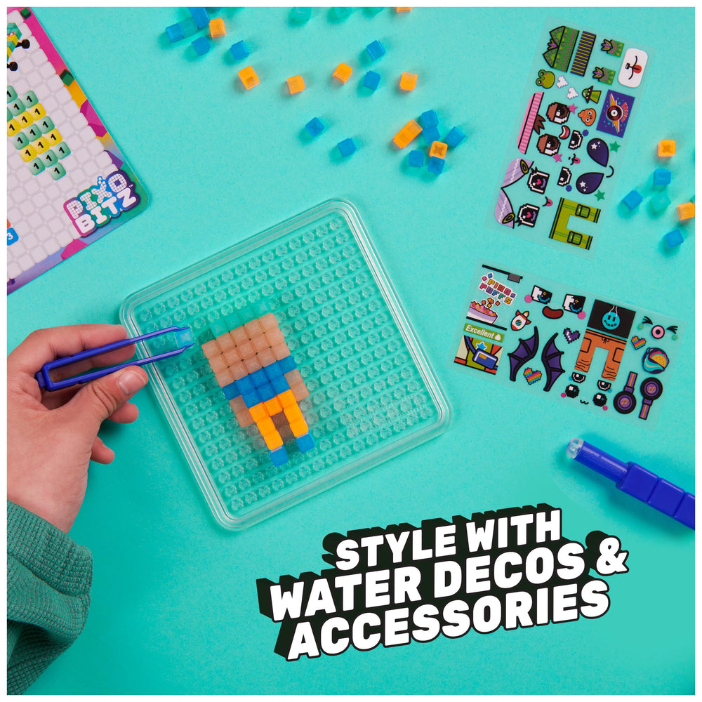 Pixobitz trays for layering ensure neat, stable designs.