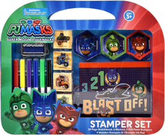 PJ Masks 6-color markers for bold lines and smooth coloring in fun character designs.