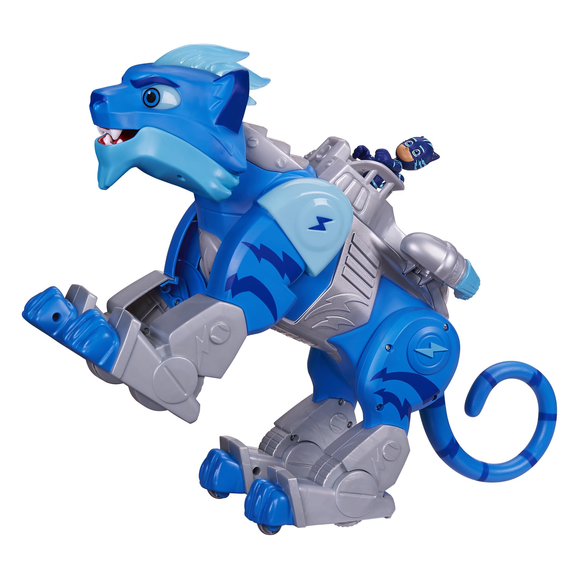 PJ Masks Charge and Roar Cat Stripe King lights up during battle action