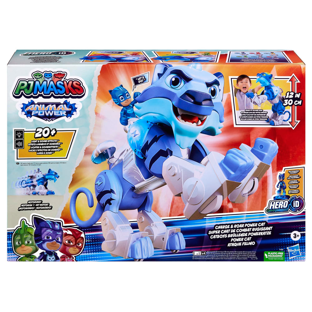 Catboy figure riding the Cat Stripe King in saddle for rescue play