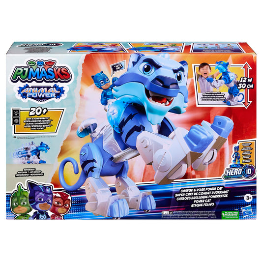 Catboy figure riding the Cat Stripe King in saddle for rescue play