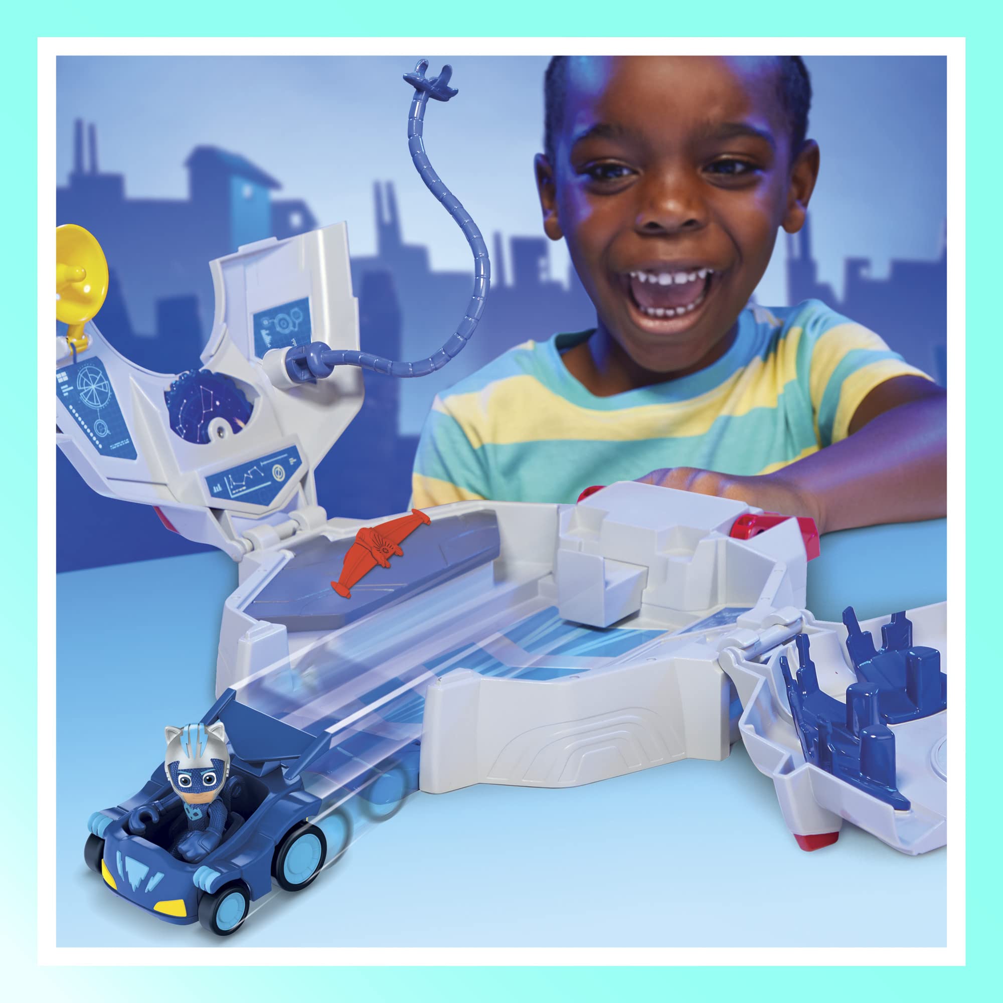 Catboy figure included with PJ Masks Power Q playset