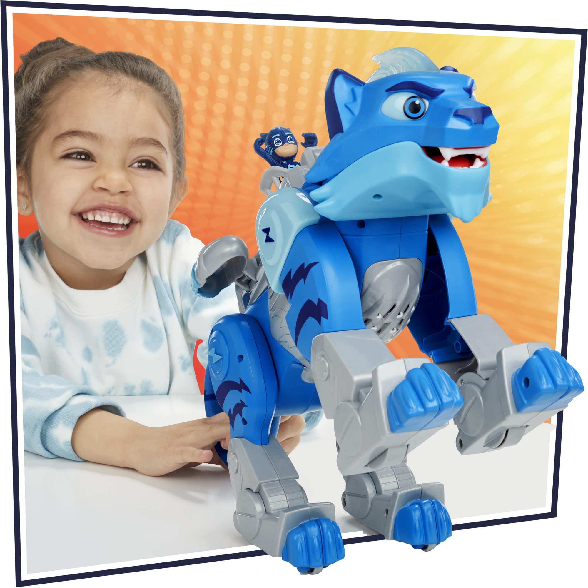 Motorized rearing and charging action with roaring sounds