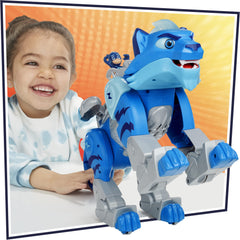 Motorized rearing and charging action with roaring sounds