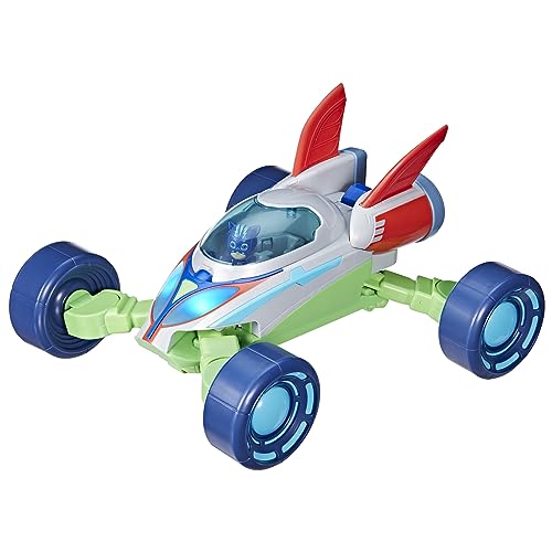 Red lights highlight Owlette in air mode on the Explorider