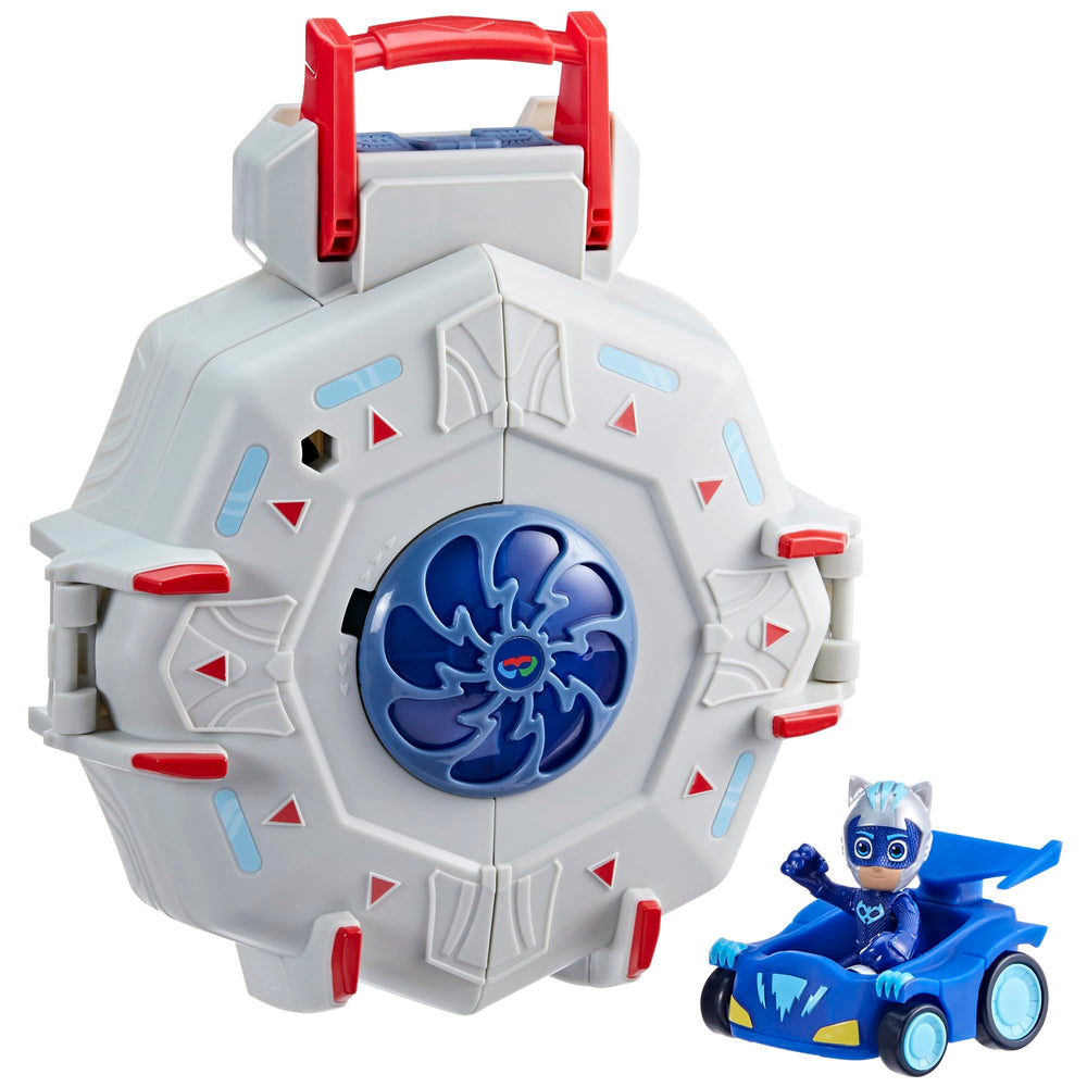 Internal storage compartments of PJ Masks Power Q playset
