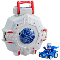 Internal storage compartments of PJ Masks Power Q playset