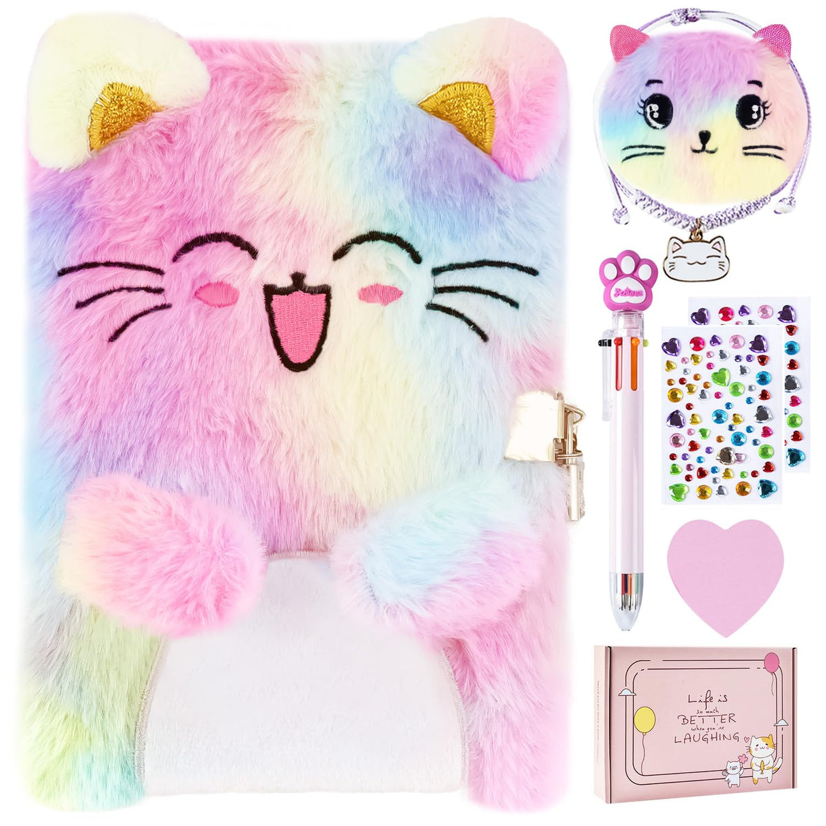 PJDRLLC cat diary with lock, providing a private space for personal thoughts.