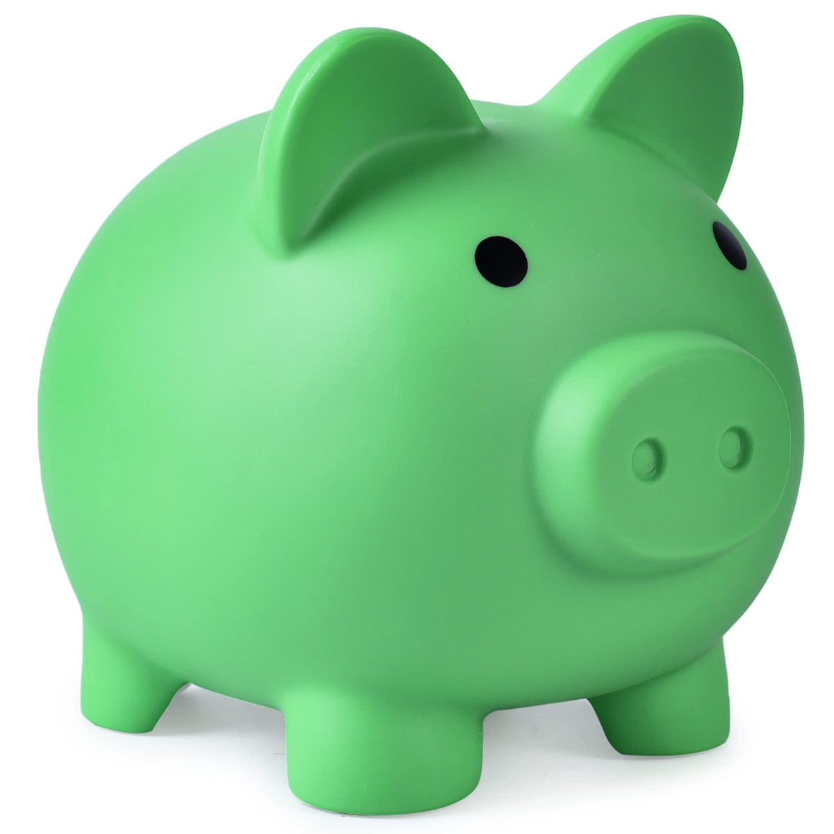 PJDRLLC large green piggy bank in unbreakable plastic for durable kid savings