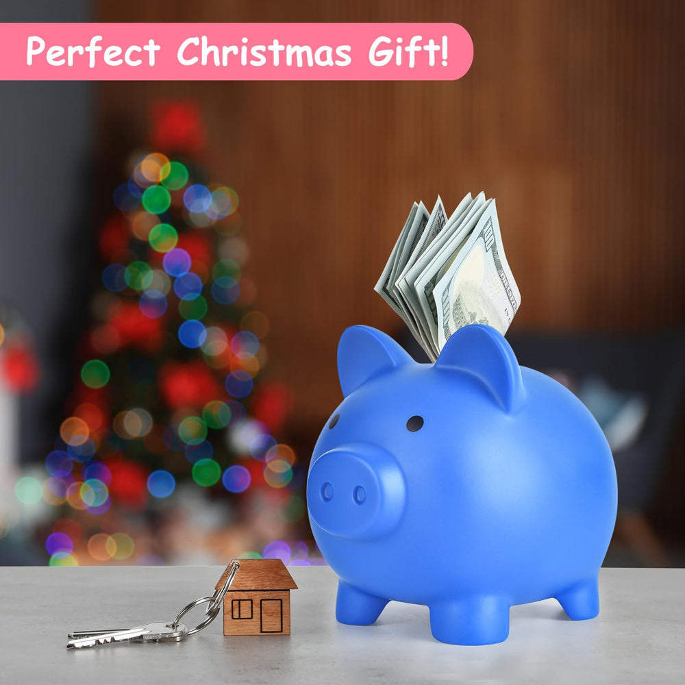 PJDRLLC piggy bank with bright colors, lightweight and kid-friendly