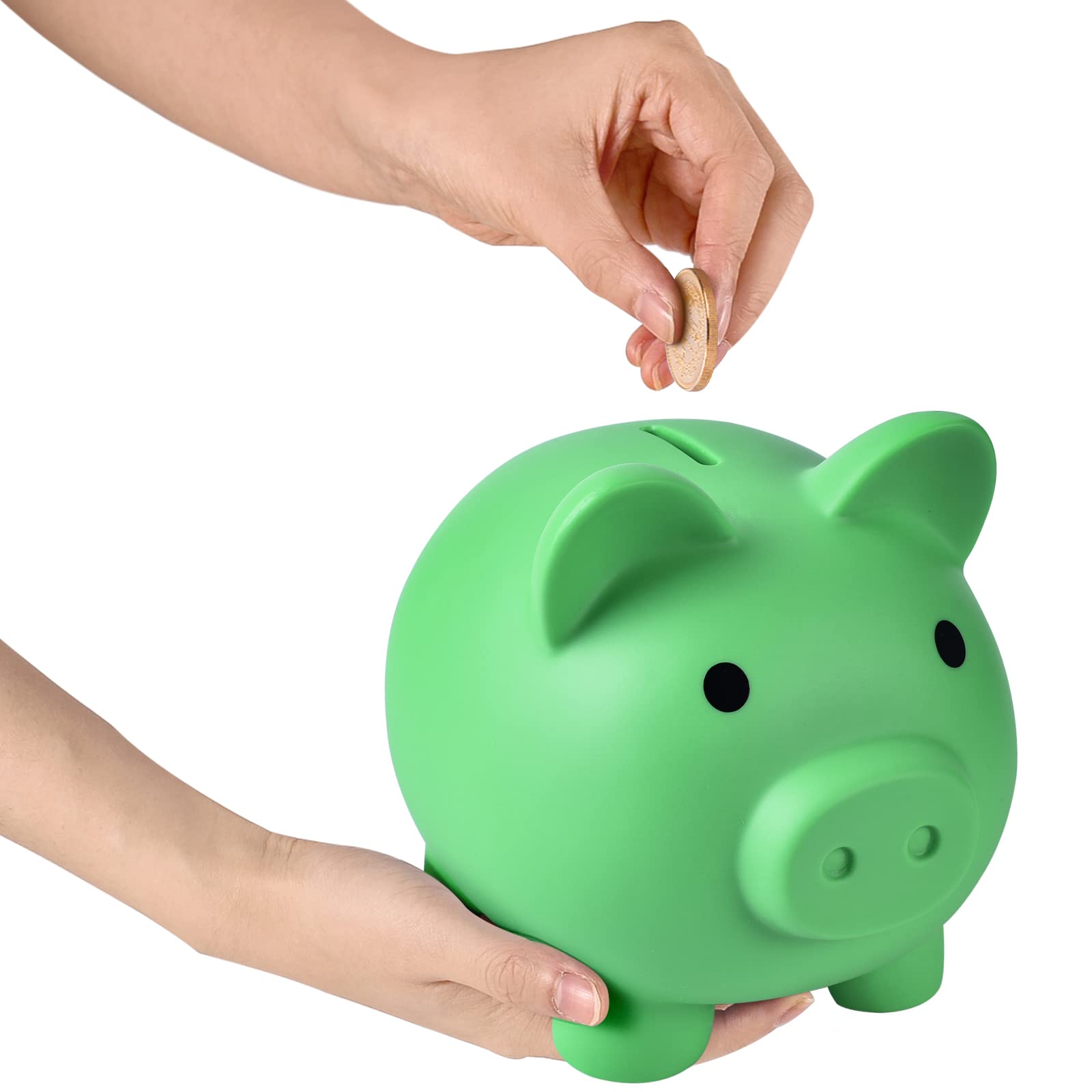 PJDRLLC large piggy bank size 7x5-9x6-3 inches for coins and cash