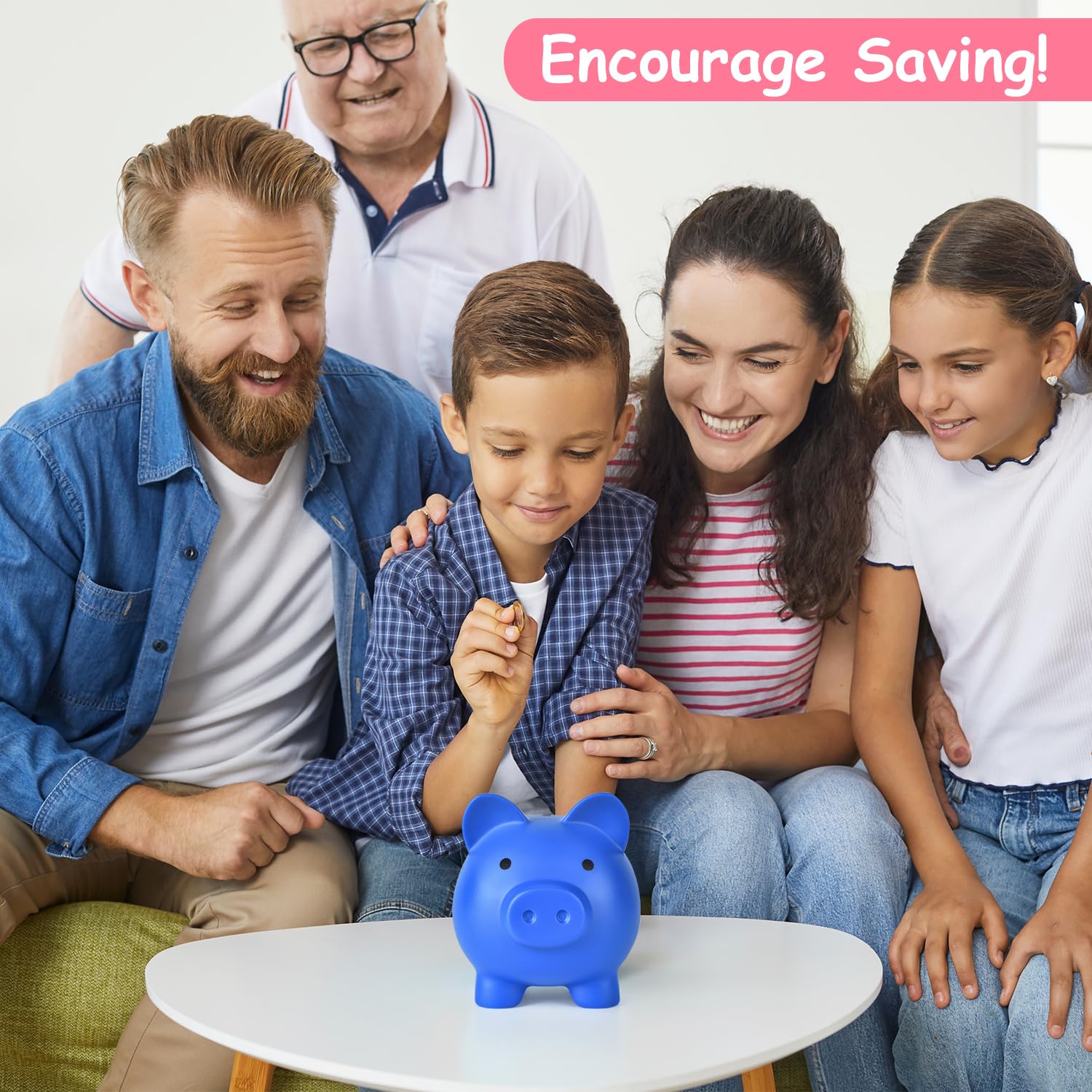 PJDRLLC piggy bank money slot 1.2 inches for standard coins and bills