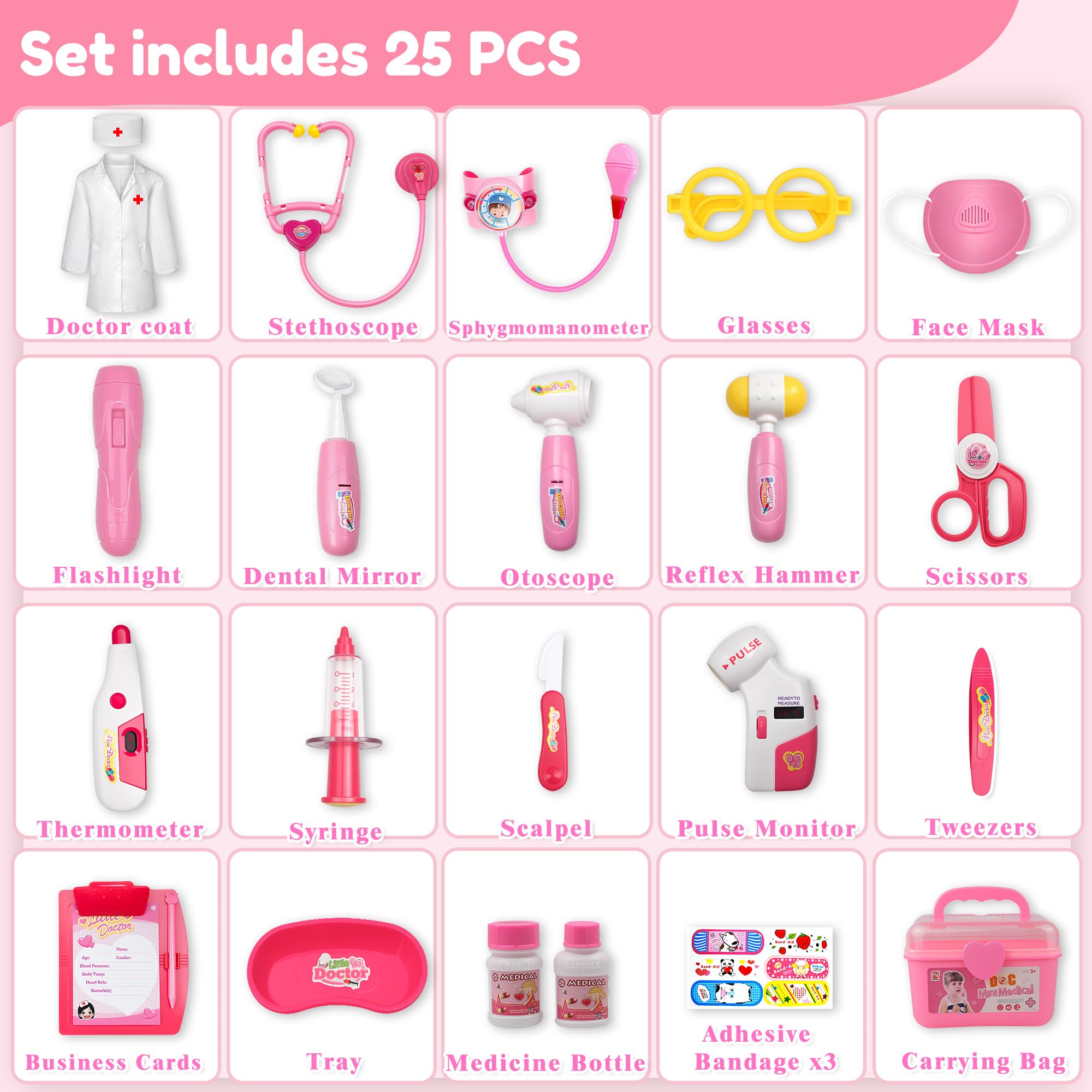 PJG doctor kit dental mirror adds realistic dental checks during play