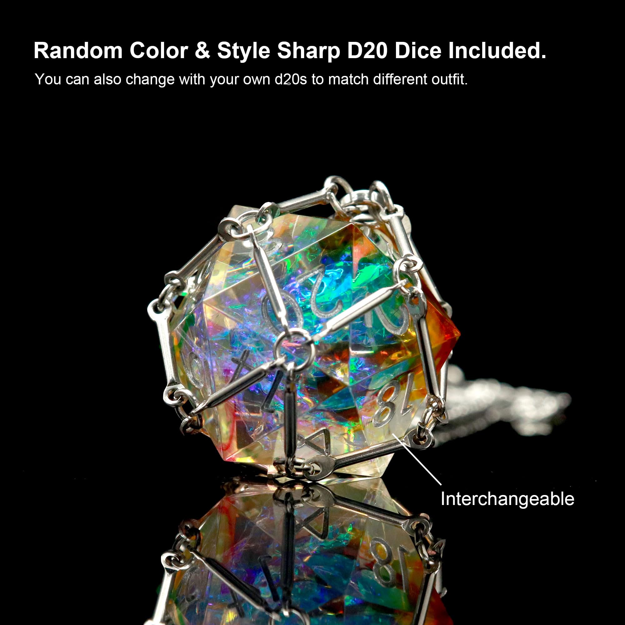 PJOY DND D20 necklace suitable as a Christmas gift or collectible