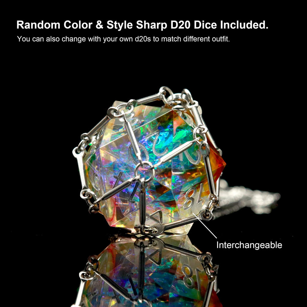 PJOY DND D20 necklace suitable as a Christmas gift or collectible