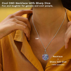 PJOY DND D20 necklace versatile for crystals or keepsakes