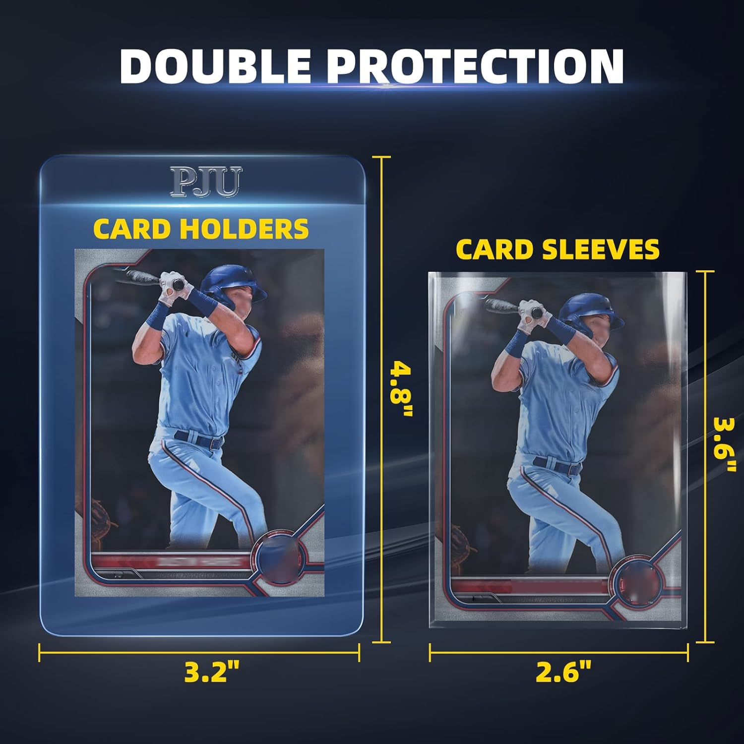 PJU 100ct soft card sleeves prevent scratches and handle cards safely