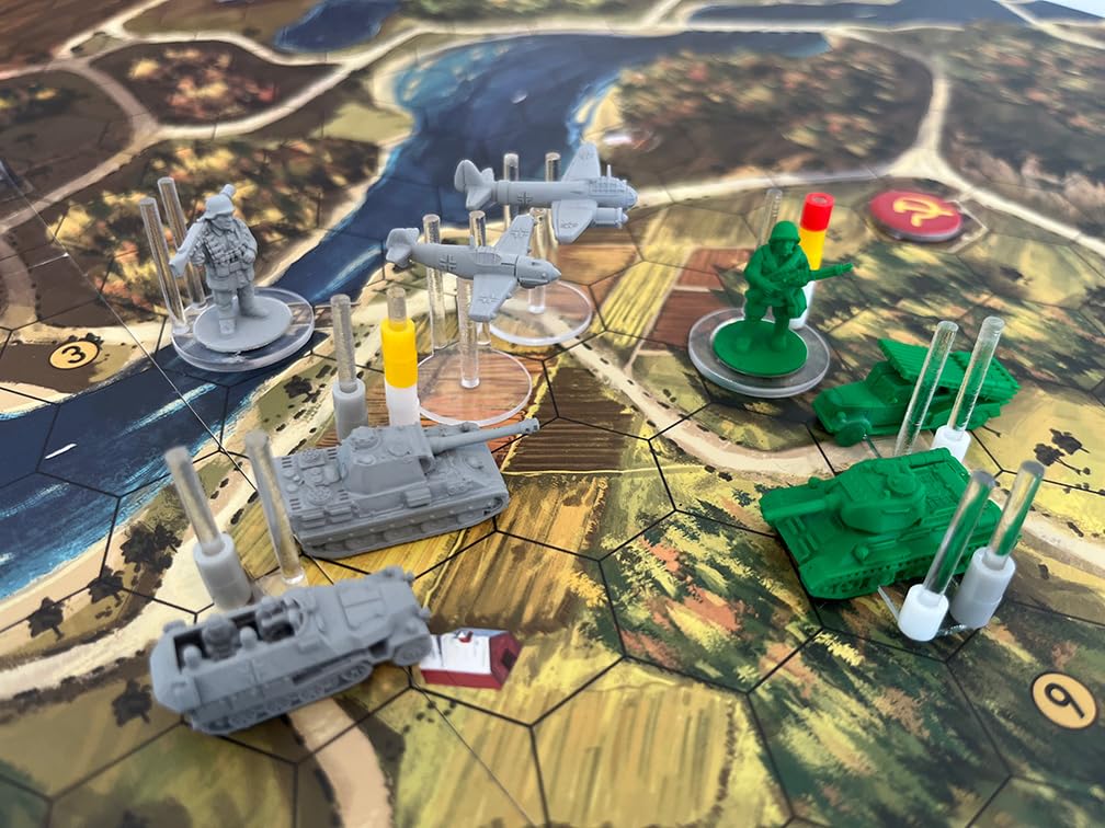 PKB Games Aces and Armor components with rulebook and status sheets for setup