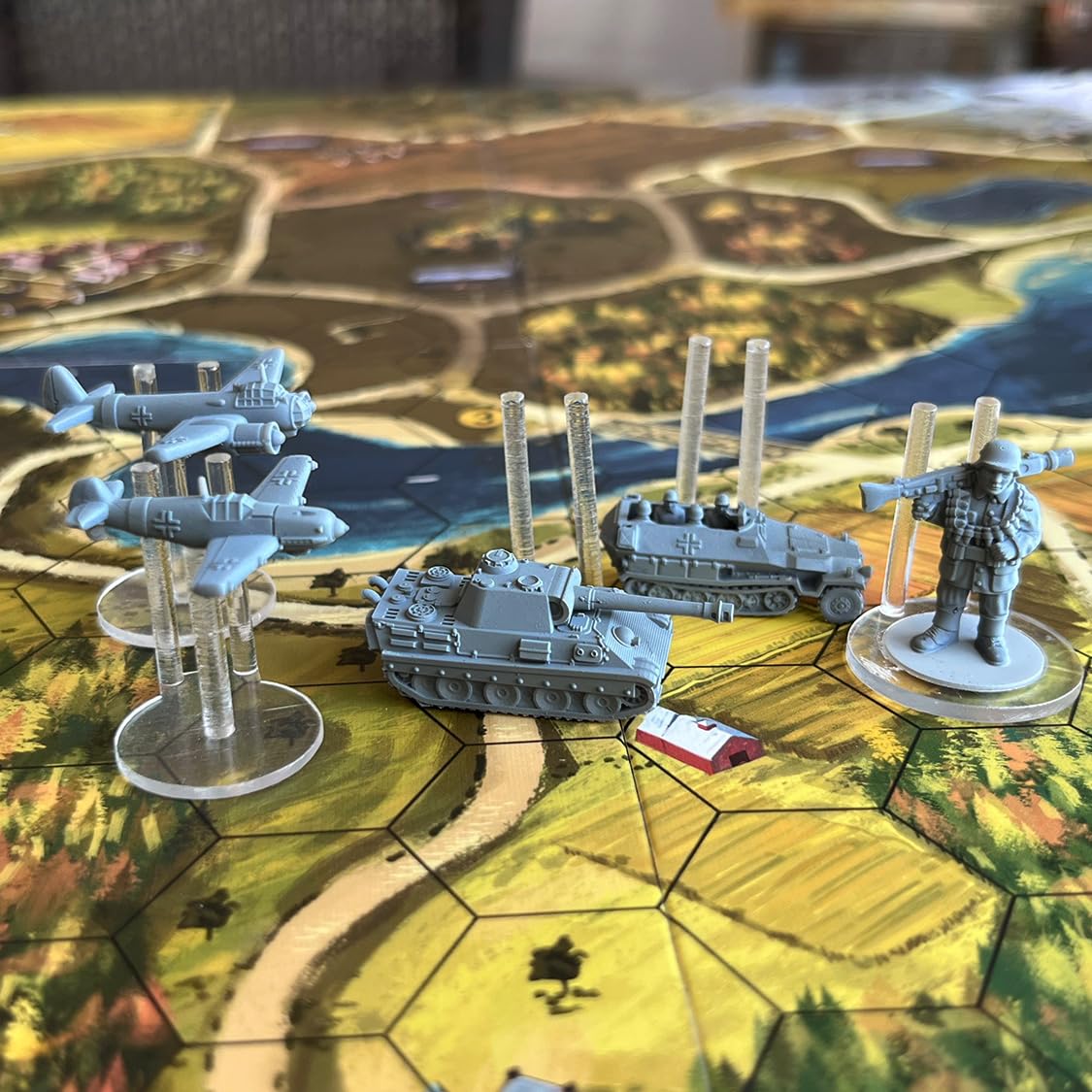 PKB Games Aces and Armor solo play session set up for extended campaigns