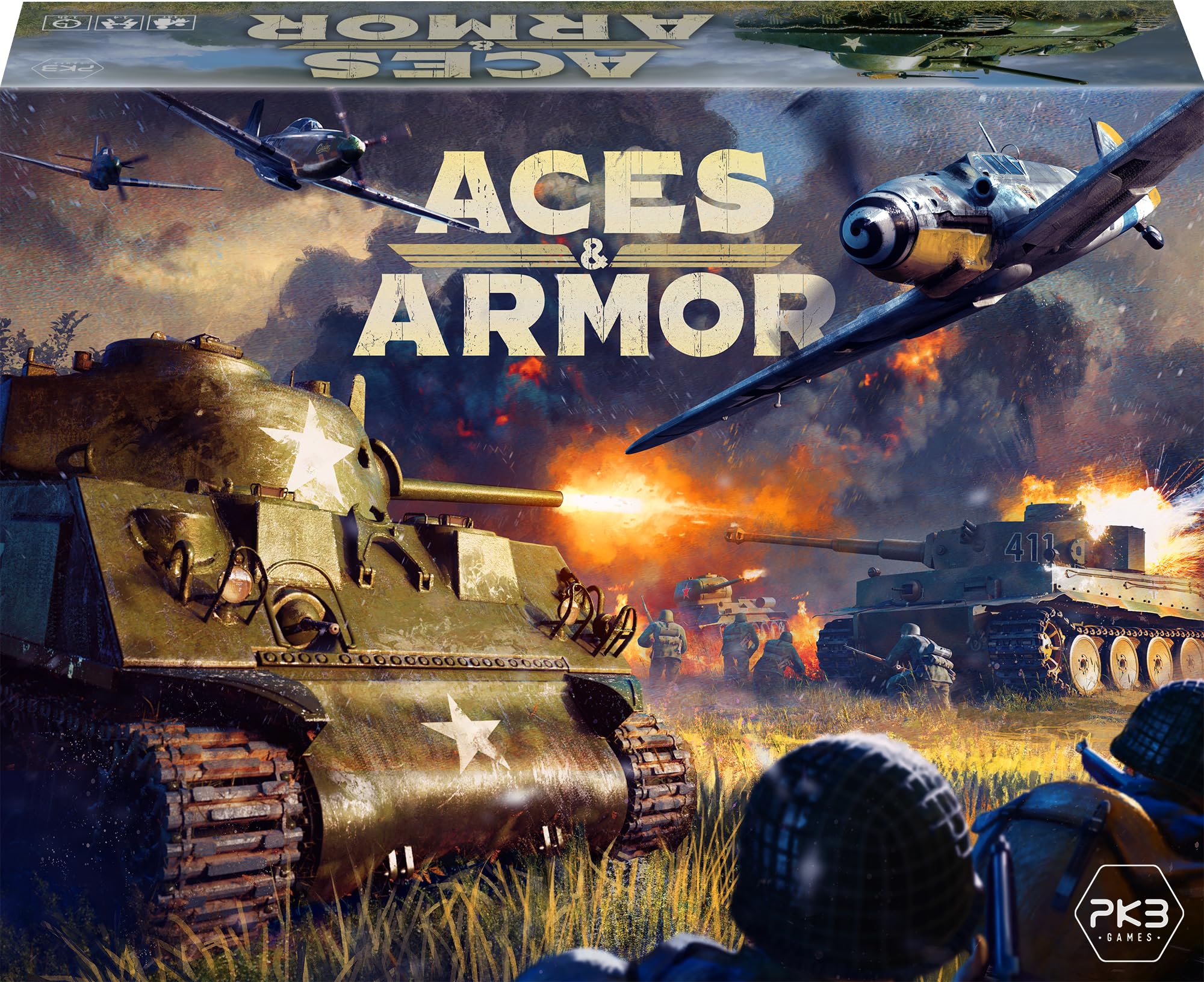 PKB Games Aces and Armor WW2 miniatures close-up of iconic unit figures for battles
