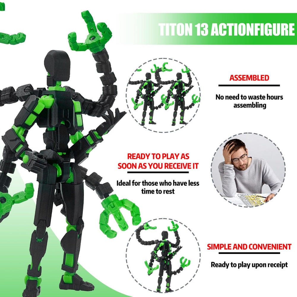 PkghoKids T13 assembled figure in action pose demonstrates full articulation for photography.