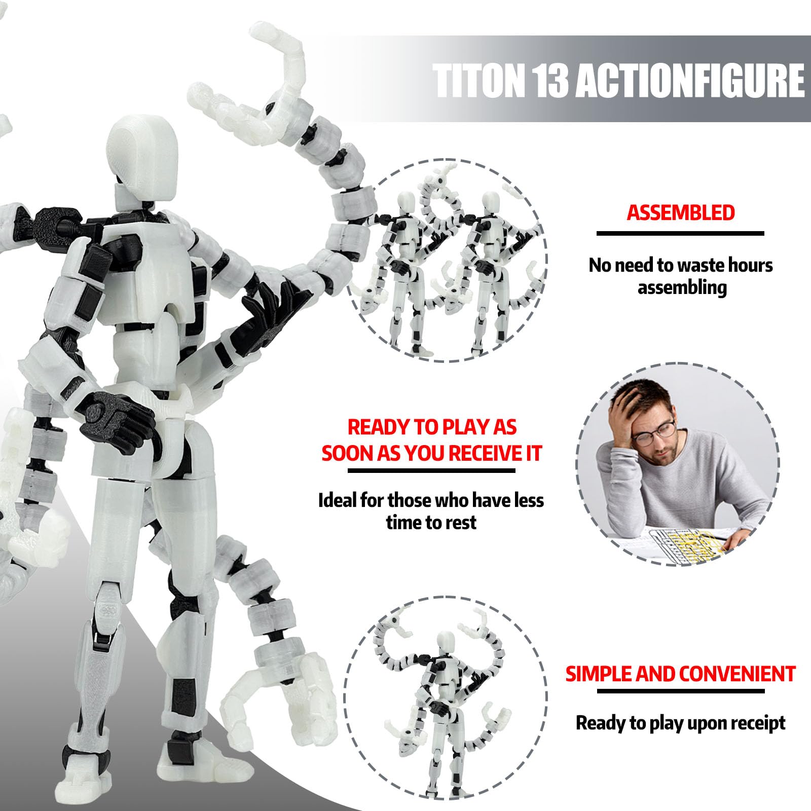 PkghoKids T13 fully articulated joints enable dramatic action poses.