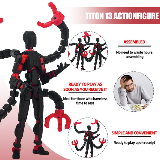 Pkghokids T13 fully articulated joints enable dynamic posing for photos.