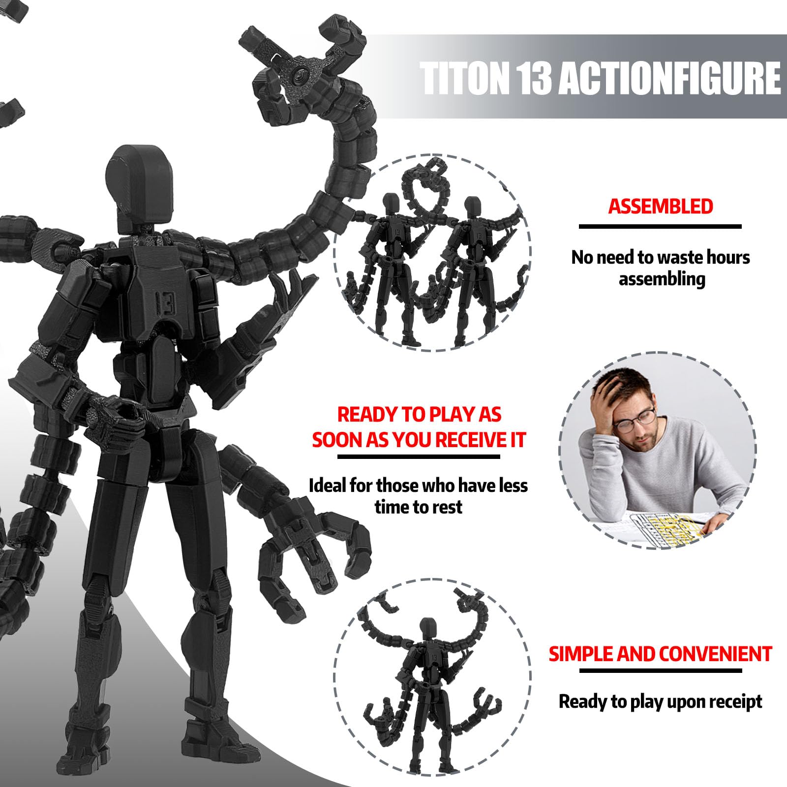 PkghoKids T13 Nova 13 robot full articulation highlights dynamic posing possibilities