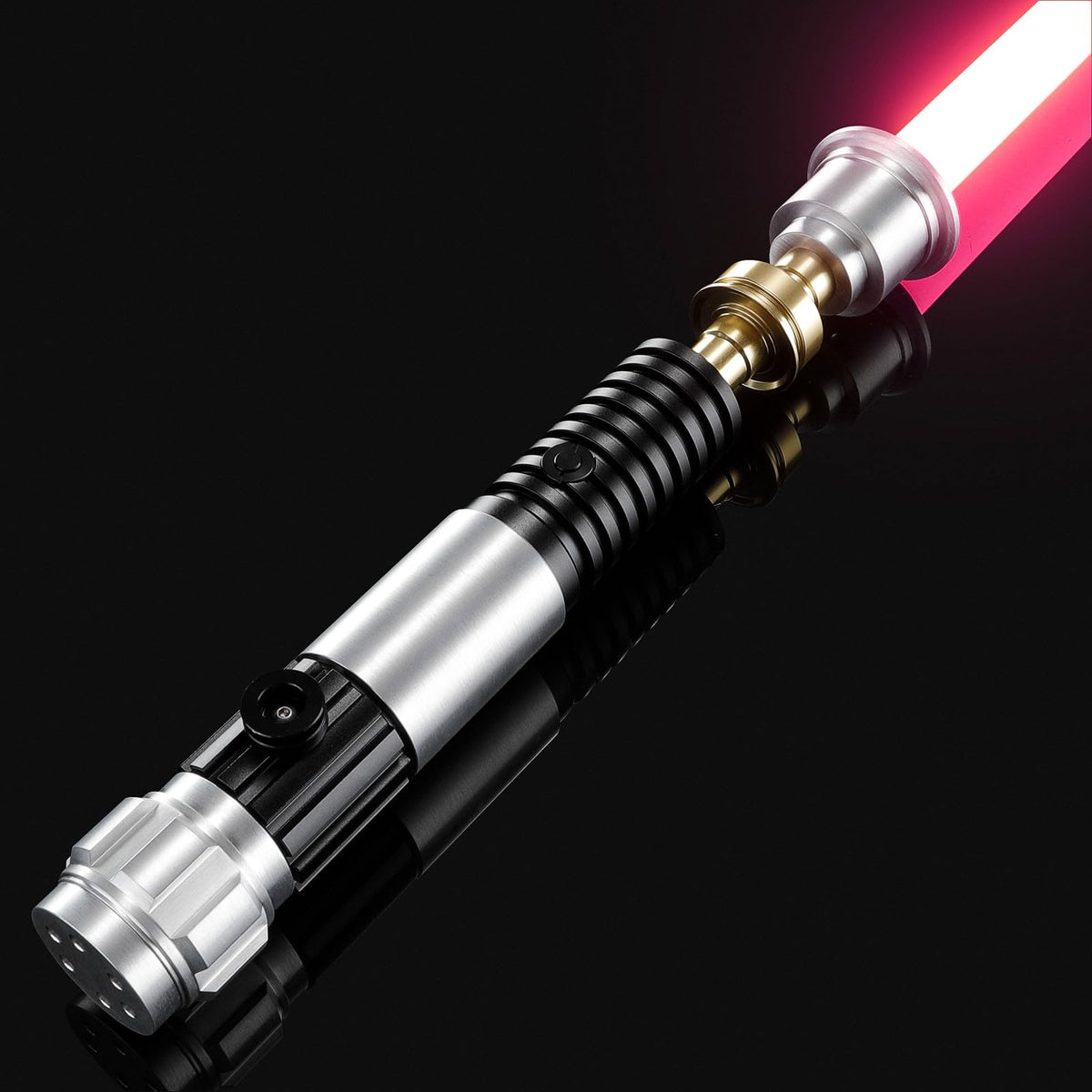 PKSTVB Pixel-OBW upgrade hilt with aluminum finish for balanced dueling.
