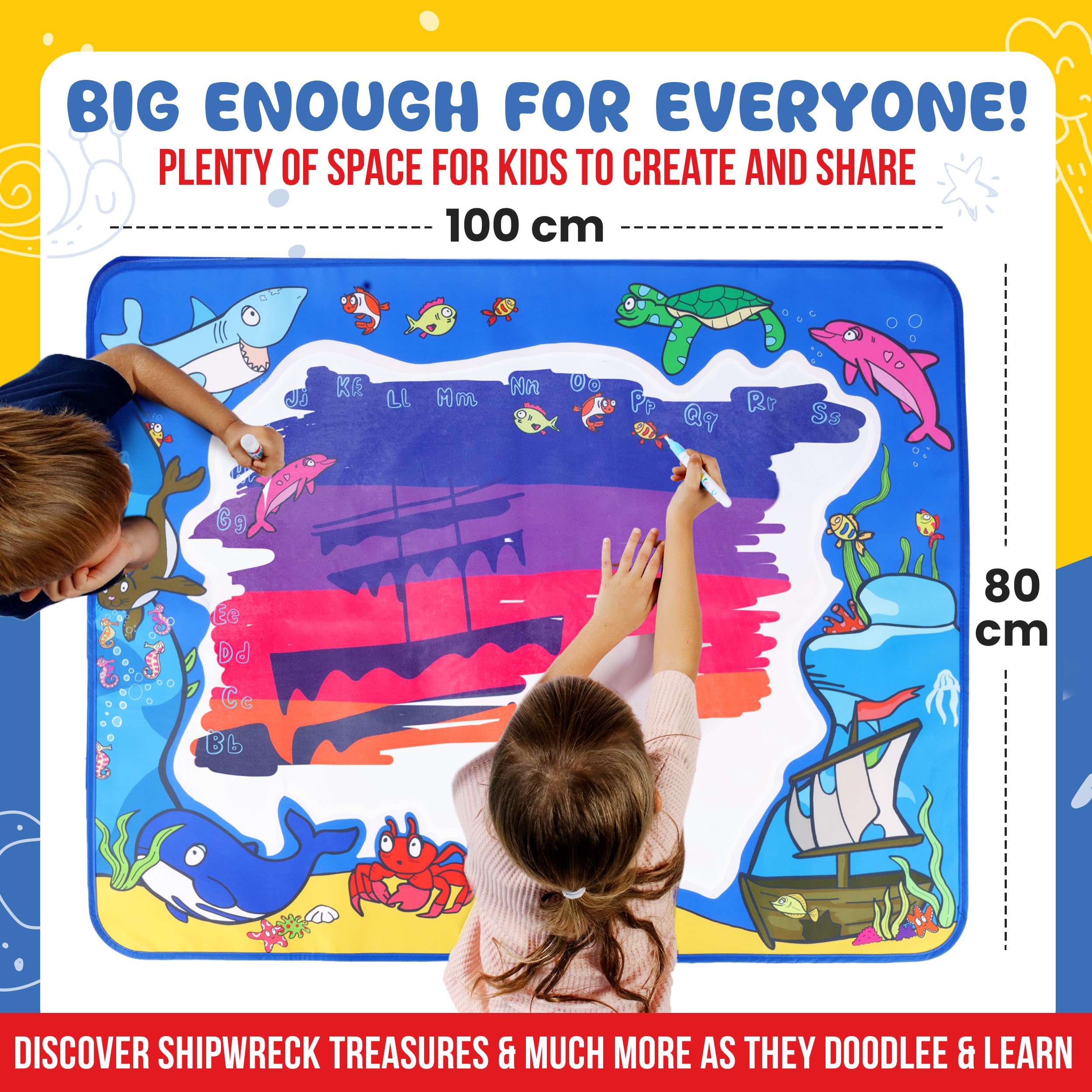 Planet First Water Doodle Mat Foldable Tray – portable setup for travel play.