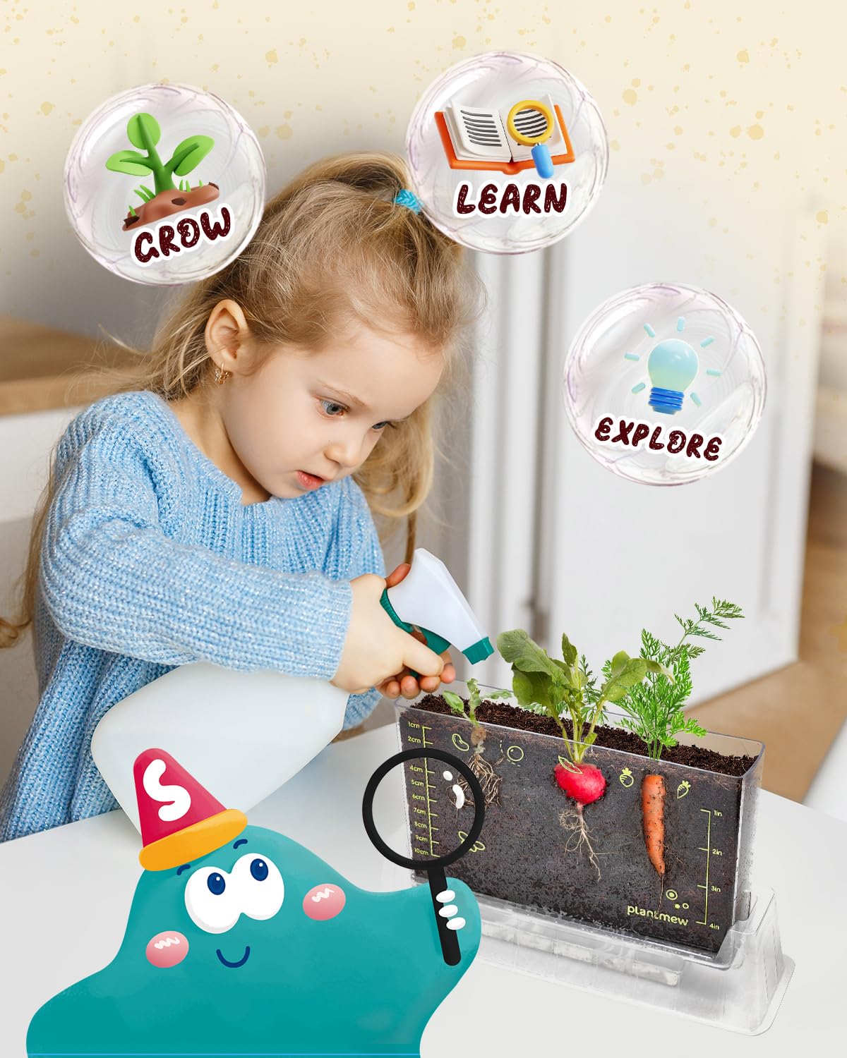 PLANTMEW Root Viewer Kit in a classroom setting for STEM learning