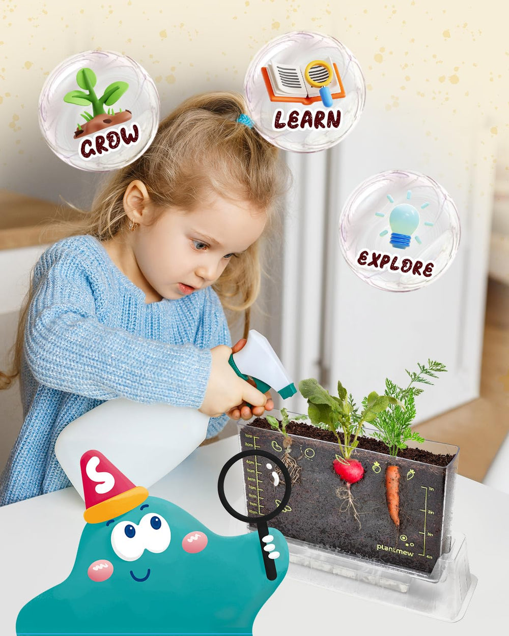 PLANTMEW Root Viewer Kit in a classroom setting for STEM learning