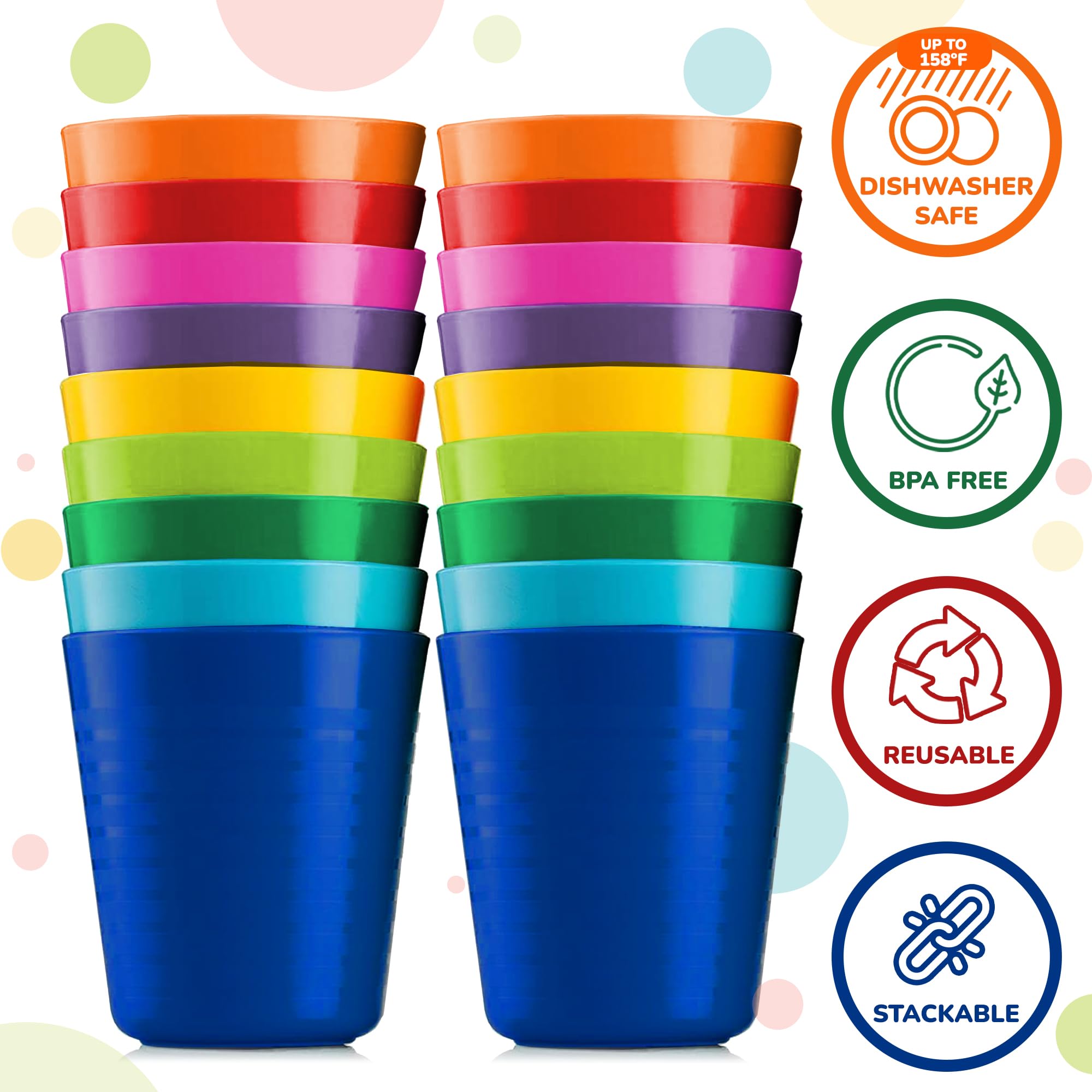 PLASKIDY 8-ounce toddler cups with a comfortable grip