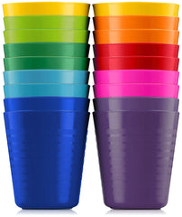 PLASKIDY 18-piece kids cups set in bright colors for little hands