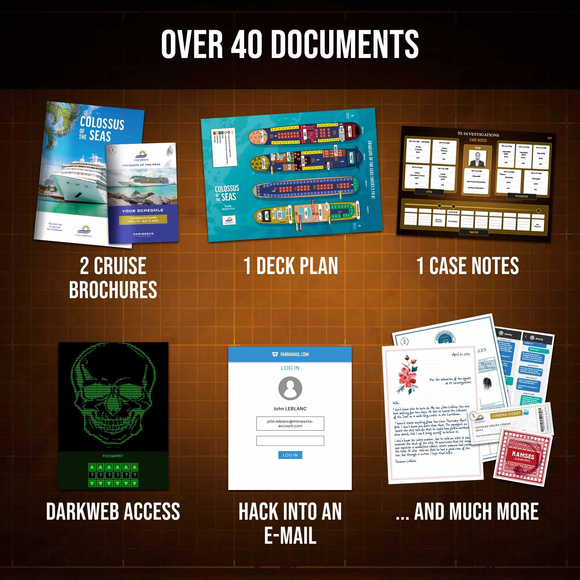 Platonia Games PROFILER coop mystery play image invites collaboration for 1-6 players