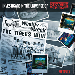 Platonia Games PROFILER Stranger Things polaroids to spark investigation discussions.