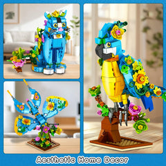 PLAXSOON 3 in 1 floral animal collection on display friendly base