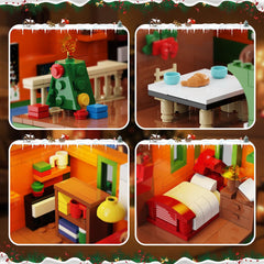 PLAXSOON Christmas House interior dining area, perfect for family gatherings.