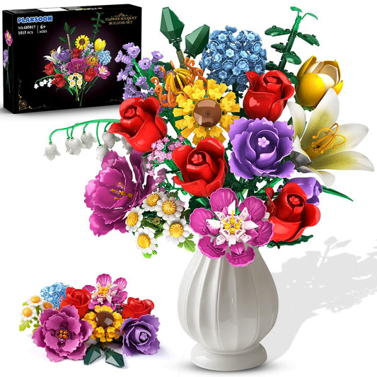 PLAXSOON red rose bloom for timeless decor and creative building
