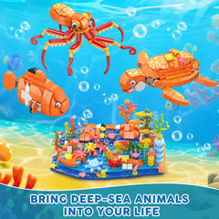 PLAXSOON coral and shells accents brighten the underwater scene