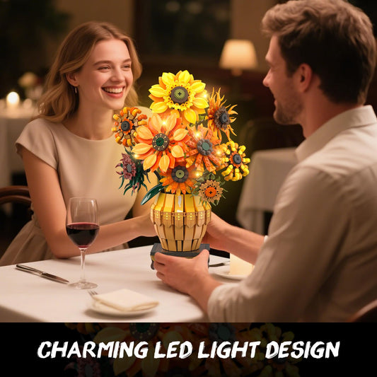PLAXSOON Sunflower details with 9 bloom stages enhance realistic craft experience